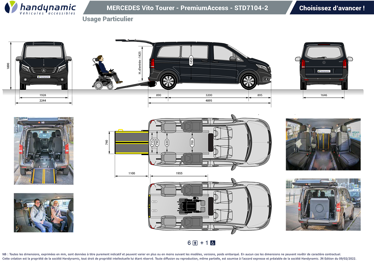 Mercedes Vito Intérieur : Dimensions du véhicule utilitaire